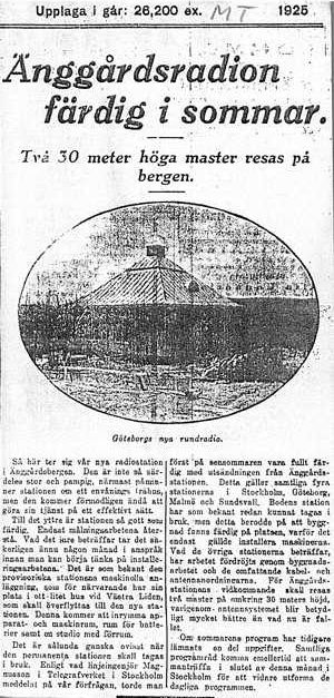 Okänd tidningen våren 1925   
